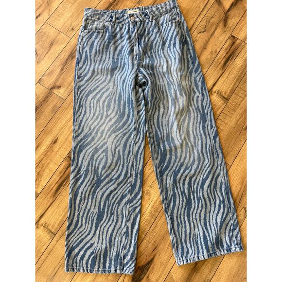 Pimkie womens size 42 US 12 animal print jeans - Picture 1 of 6
